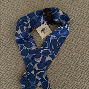 Coach Blue Patterned Scarf (purse or neck)